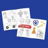 Bluey Draw and Play Desk by Delta Children – Includes 10 Markers and Coloring Book, Blue(PAW Patrol)