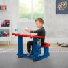 Bluey Draw and Play Desk by Delta Children – Includes 10 Markers and Coloring Book, Blue(Spider-Man)