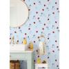 Bluey Keepy Uppy White Peel and Stick Wallpaper, RMK12801PLW(Blue)