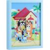 Bluey LED Wall Art,Kids Room Décor, Official Bluey Family Cartoon Print, Colorful Framed Artwork for Playroom, Nursery, or Bedroom,9.5″x11.5″