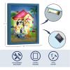 Bluey LED Wall Art,Kids Room Décor, Official Bluey Family Cartoon Print, Colorful Framed Artwork for Playroom, Nursery, or Bedroom,9.5″x11.5″