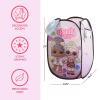 Bluey Pop-Up Hamper with Carry Handles – 21″ x 13.5″, Bluey and Bingo Design, Lightweight & Collapsible Laundry Basket for Kids’ Bedroom, Bathroom, or Playroom(Lol Surprise / Light Pink)