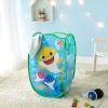 Bluey Pop-Up Hamper with Carry Handles – 21″ x 13.5″, Bluey and Bingo Design, Lightweight & Collapsible Laundry Basket for Kids’ Bedroom, Bathroom, or Playroom(Baby Shark)