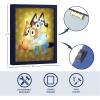 Bluey & Bingo LED Dual Wall Art,Kids Room Décor, Official Bluey Cartoon Print, Colorful Framed Artwork for Playroom, Nursery, or Bedroom,9.5″x11.5″