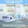 Delta Children – Bluey 4-Piece Toddler Room-in-a-Box Set – Includes Sleep and Play Toddler Bed, Table, 1 Chair and Fabric Toy Box, Blue(Bluey)