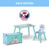 Delta Children Bluey 3-Piece Toddler Playroom Set – Includes Table, Chair and Toy Box, Blue(Bluey)