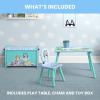 Delta Children Bluey 3-Piece Toddler Playroom Set – Includes Table, Chair and Toy Box, Blue(Bluey)