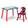 Delta Children Bluey 3-Piece Toddler Playroom Set – Includes Table, Chair and Toy Box, Blue(Marvel Spidey and His Amazing Friends)