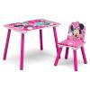 Delta Children Bluey 3-Piece Toddler Playroom Set – Includes Table, Chair and Toy Box, Blue(Minnie Mouse)
