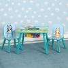 Delta Children Bluey Kids Table and Chair Set with Storage (2 Chairs Included) – Greenguard Gold Certified – Ideal for Arts & Crafts, Snack Time, Homeschooling, Homework & More, Blue(Bluey)