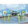 Delta Children Bluey Kids Table and Chair Set with Storage (2 Chairs Included) – Greenguard Gold Certified – Ideal for Arts & Crafts, Snack Time, Homeschooling, Homework & More, Blue(Baby Shark)