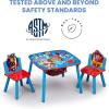 Delta Children Bluey Kids Table and Chair Set with Storage (2 Chairs Included) – Greenguard Gold Certified – Ideal for Arts & Crafts, Snack Time, Homeschooling, Homework & More, Blue(Multi Color)