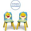 Delta Children Bluey Kids Table and Chair Set with Storage (2 Chairs Included) – Greenguard Gold Certified – Ideal for Arts & Crafts, Snack Time, Homeschooling, Homework & More, Blue(Baby Shark)