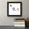 Gallery Pops Bluey – Balloon Chase Wall Art, White Framed Version, 12″ x 12″ Gallery Pops Wall Art(Black Framed Version)