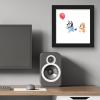 Gallery Pops Bluey – Balloon Chase Wall Art, White Framed Version, 12″ x 12″ Gallery Pops Wall Art(Black Framed Version)