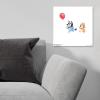 Gallery Pops Bluey – Balloon Chase Wall Art, White Framed Version, 12″ x 12″ Gallery Pops Wall Art(Unframed Version)