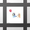 Gallery Pops Bluey – Balloon Chase Wall Art, White Framed Version, 12″ x 12″ Gallery Pops Wall Art(Unframed Version)