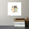 Gallery Pops Bluey – Bandit and Chilli Graphic Wall Art, White Framed Version, 12” x 12”(Unframed Version)