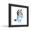 Gallery Pops Bluey – Bluey Waving Wall Art, White Framed Version, 12” x 12”(Black Framed Version)
