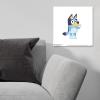 Gallery Pops Bluey – Bluey Waving Wall Art, White Framed Version, 12” x 12”(Unframed Version)