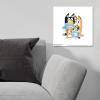 Gallery Pops Bluey – Dad, Mum, Bluey and Bingo Wall Art, White Framed Version, 12” x 12”(Unframed Version)