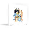 Gallery Pops Bluey – Dad, Mum, Bluey and Bingo Wall Art, White Framed Version, 12” x 12”(Unframed Version)