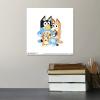 Gallery Pops Bluey – Dad, Mum, Bluey and Bingo Wall Art, White Framed Version, 12” x 12”(Unframed Version)