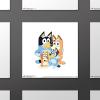 Gallery Pops Bluey – Dad, Mum, Bluey and Bingo Wall Art, White Framed Version, 12” x 12”(Unframed Version)