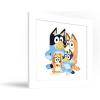 Gallery Pops Bluey – Dad, Mum, Bluey and Bingo Wall Art, White Framed Version, 12” x 12”(White Framed Version)