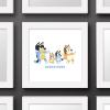 Gallery Pops Bluey – Dance Mode Wall Art, White Framed Version, 12″ x 12″ Gallery Pops Wall Art(White Framed Version)