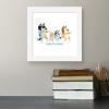 Gallery Pops Bluey – Dance Mode Wall Art, White Framed Version, 12″ x 12″ Gallery Pops Wall Art(White Framed Version)