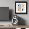 Gallery Pops Bluey – For Real Life Wall Art, White Framed Version, 12″ x 12″ Gallery Pops Wall Art(Black Framed Version)