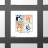 Gallery Pops Bluey – For Real Life Wall Art, White Framed Version, 12″ x 12″ Gallery Pops Wall Art(Unframed Version)