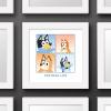 Gallery Pops Bluey – For Real Life Wall Art, White Framed Version, 12″ x 12″ Gallery Pops Wall Art(White Framed Version)