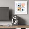 Gallery Pops Bluey – For Real Life Wall Art, White Framed Version, 12″ x 12″ Gallery Pops Wall Art(White Framed Version)
