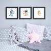 Gallery Pops Bluey – Sisters Wall Art Bundle (3-Pack) Gallery Pops Wall Art, White Framed Version(Black Framed Version)