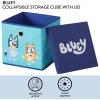 Idea Nuova Bluey Collapsible Fabric Storage Cube,10” Organizer Bin with Lid for Bedroom, Playroom, and Closet(Bluey)