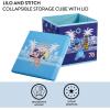 Idea Nuova Bluey Collapsible Fabric Storage Cube,10” Organizer Bin with Lid for Bedroom, Playroom, and Closet(Lilo and Stitch)