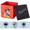 Idea Nuova Bluey Collapsible Fabric Storage Cube,10” Organizer Bin with Lid for Bedroom, Playroom, and Closet(Mickey Mouse)