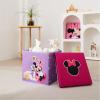 Idea Nuova Bluey Collapsible Fabric Storage Cube,10” Organizer Bin with Lid for Bedroom, Playroom, and Closet(Minnie Mouse)