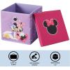 Idea Nuova Bluey Collapsible Fabric Storage Cube,10” Organizer Bin with Lid for Bedroom, Playroom, and Closet(Minnie Mouse)