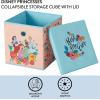 Idea Nuova Bluey Collapsible Fabric Storage Cube,10” Organizer Bin with Lid for Bedroom, Playroom, and Closet(Princess)