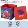 Idea Nuova Bluey Collapsible Fabric Storage Cube,10” Organizer Bin with Lid for Bedroom, Playroom, and Closet(Spiderman)