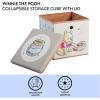 Idea Nuova Bluey Collapsible Fabric Storage Cube,10” Organizer Bin with Lid for Bedroom, Playroom, and Closet(Winnie The Pooh)