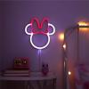 Idea Nuova Bluey Neon Figural LED Hanging Wall Art,Bedroom/Kids Room Wall Décor,5.5″x8″(Minnie Mouse)
