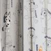 Jay Franco Window Curtains for Kids Bedroom 4-Piece Drape Set with 2 Tiebacks, Grey – Bluey, 42″ W x 84″ L (Pack of 2)(Grey – Bluey)