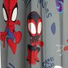 Jay Franco Window Curtains for Kids Bedroom 4-Piece Drape Set with 2 Tiebacks, Grey – Bluey, 42″ W x 84″ L (Pack of 2)(Grey – Spidey & His Amazing Friends)