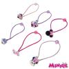 LUV HER Bluey Elastic Hair Ties for Girls – Multicolored, Durable Elastic – Pack of 6 – Ideal Hair Accessories for Ponytails & Buns, Ages 3+(Minnie Pink Purple)
