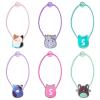 LUV HER Bluey Elastic Hair Ties for Girls – Multicolored, Durable Elastic – Pack of 6 – Ideal Hair Accessories for Ponytails & Buns, Ages 3+(Multi-colored)