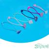 LUV HER Bluey Elastic Hair Ties for Girls – Multicolored, Durable Elastic – Pack of 6 – Ideal Hair Accessories for Ponytails & Buns, Ages 3+(Stitch Blue Green Pink Black)
